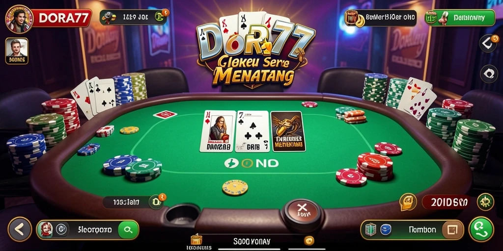 Screenshot DORA77 menampilkan gameplay Poker yang mengasyikkan.