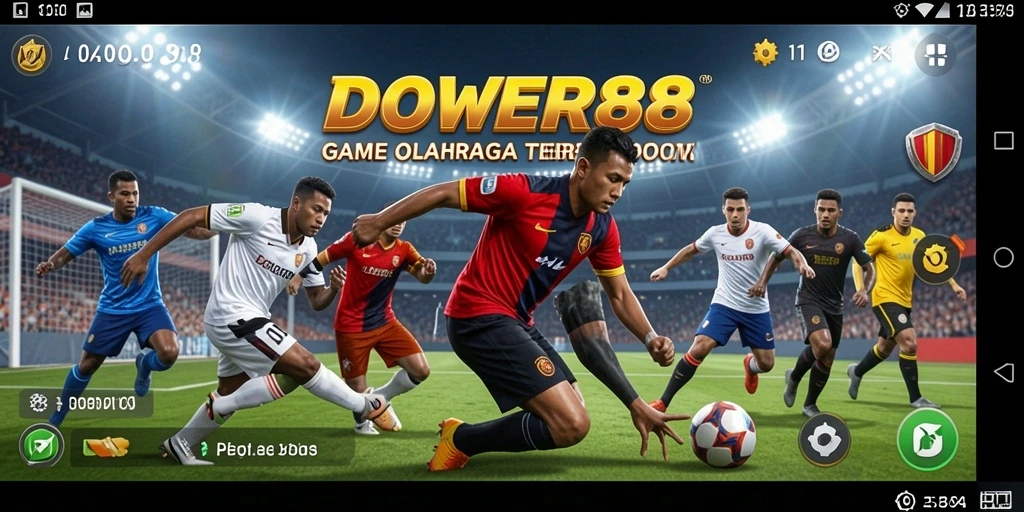 Screenshot DOWER88 menampilkan aksi seru dalam gameplay olahraga.