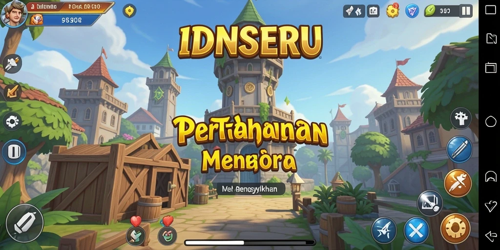 Gameplay menakjubkan IDNSERU dengan berbagai menara dan strategi pertahanan.