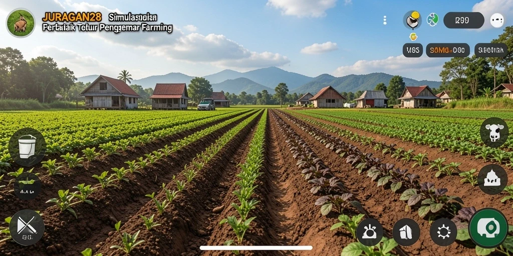 Tampilan gameplay JURAGAN28 yang seru dan interaktif di dunia pertanian.