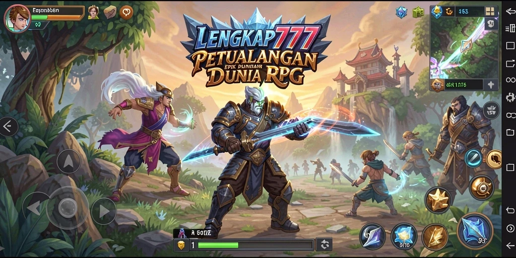 Screenshot gameplay LENGKAP777 dengan dunia RPG yang memukau.
