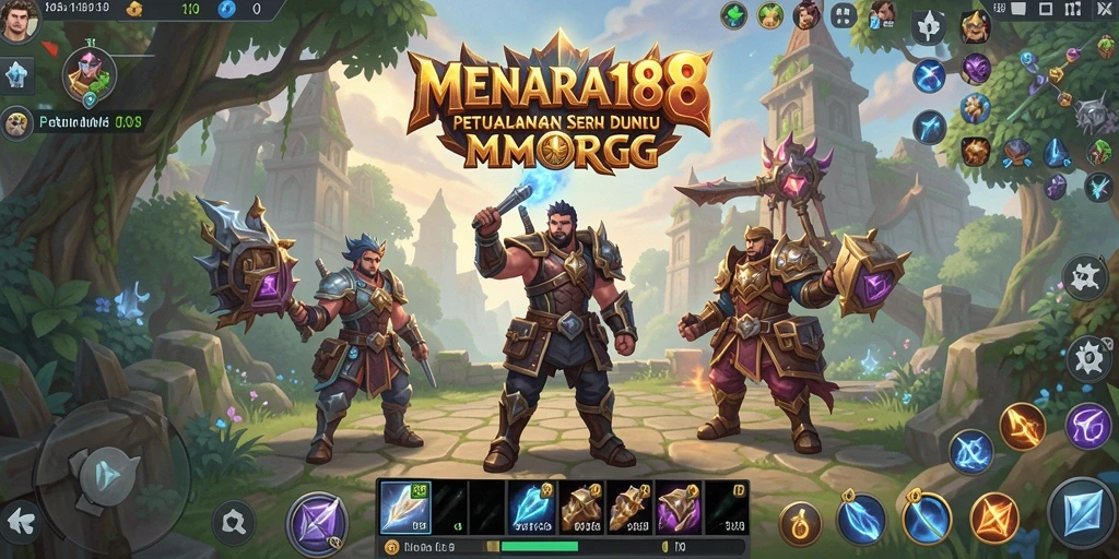 Tampilan gameplay yang seru dari MENARA188 dengan aksi berkelahi melawan monster.