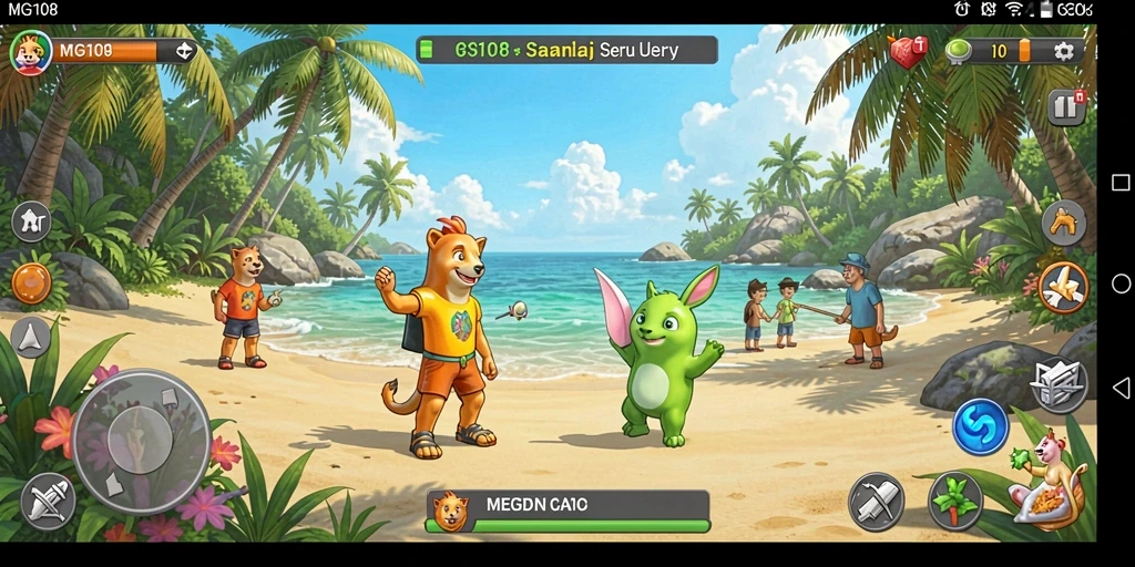 Screenshot MG108 menampilkan gameplay casual yang menyenangkan.