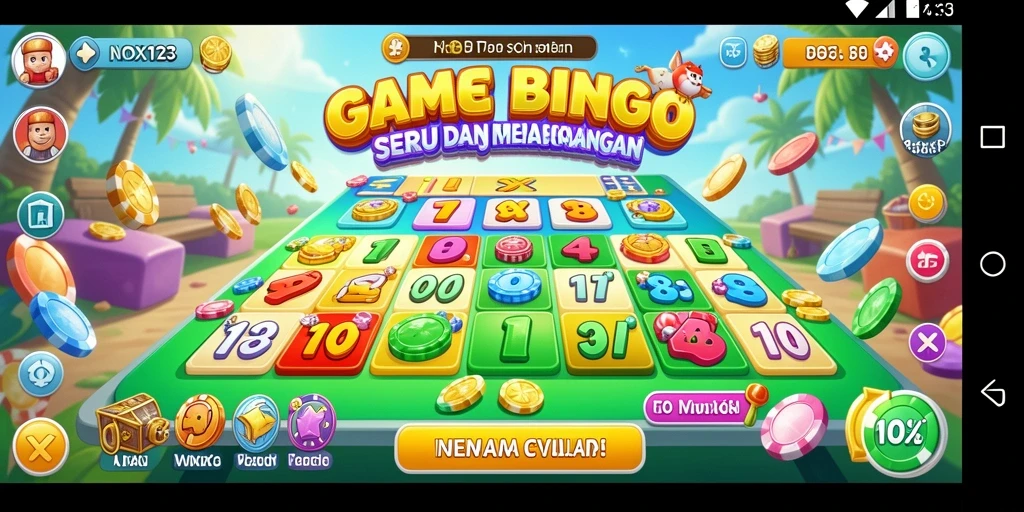 Tangkapan layar gameplay seru di NOX123 Bingo.