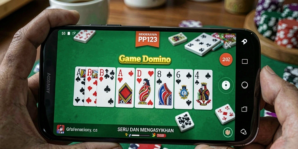 Tampilan gameplay seru di PP123 dengan elemen Domino yang menarik.