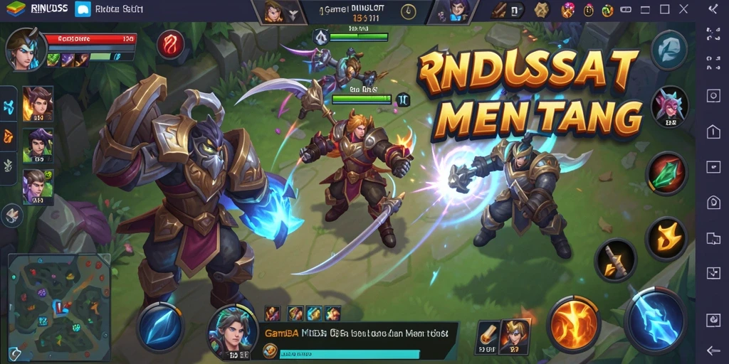 Screenshot RINDUSLOT menampilkan aksi seru dalam pertempuran MOBA.