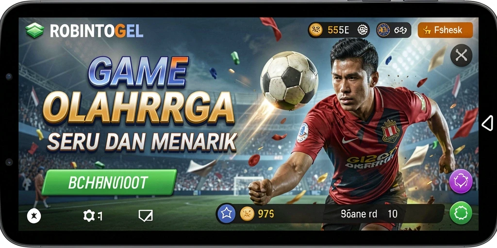 Tampilan gameplay seru di ROBINTOGEL dengan berbagai cabang olahraga.