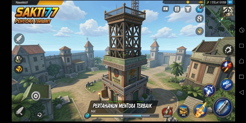 Tangkapan layar gameplay SAKTI77 menunjukkan aksi menarik Tower Defense.