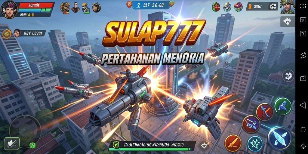 Tampilan gameplay SULAP777 dengan strategi menara yang menakjubkan.